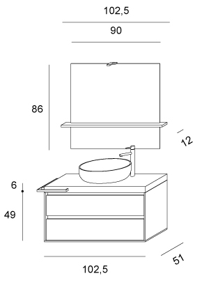 Summit 2.0 – 04 Mastella  Summit 2.0  Комплект мебели для ванной - Вид №6