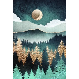 Картина на стекле «Лес и луна 2» 40x60 см 82977323 STLM-2073437
