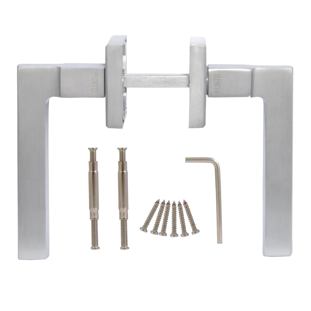 Дверные ручки Punto Vector QL/HD SSC-16, без запирания, комплект, цвет сатин хром STLM-2020324 - Вид №2