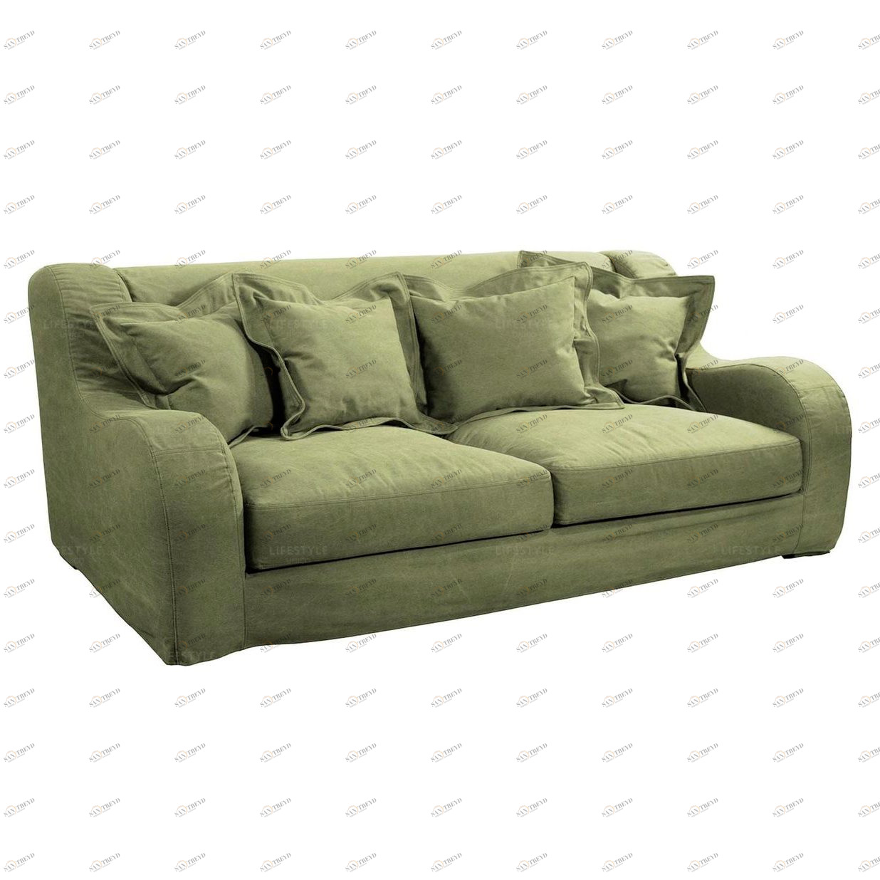 Диван Lisbon прямой оливковый UNICO ДИЗАЙНЕРСКИЕ 249351 Зеленый 