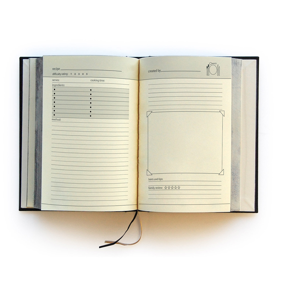 SK MYRECIPES2 Семейная кулинарная книга my family чёрная Suck UK  - Вид №10