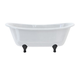 Burlington Двухсторонняя ванна Bateau с роскошными ножками с ножками Luxury Arc в черном цвете L2B T10F
