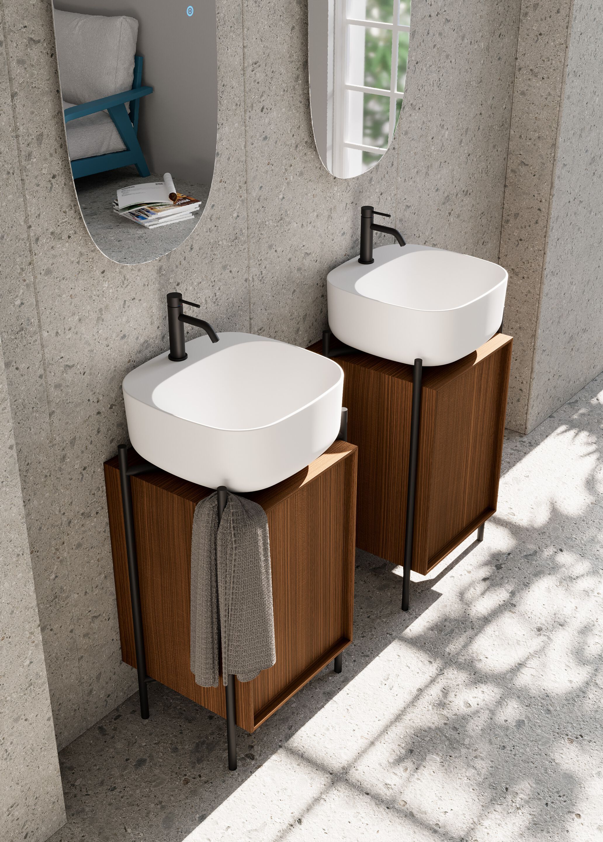 Шкаф для умывальника с дверцами Scarabeo Ceramiche Laila ARCH-00150079 - Вид №4