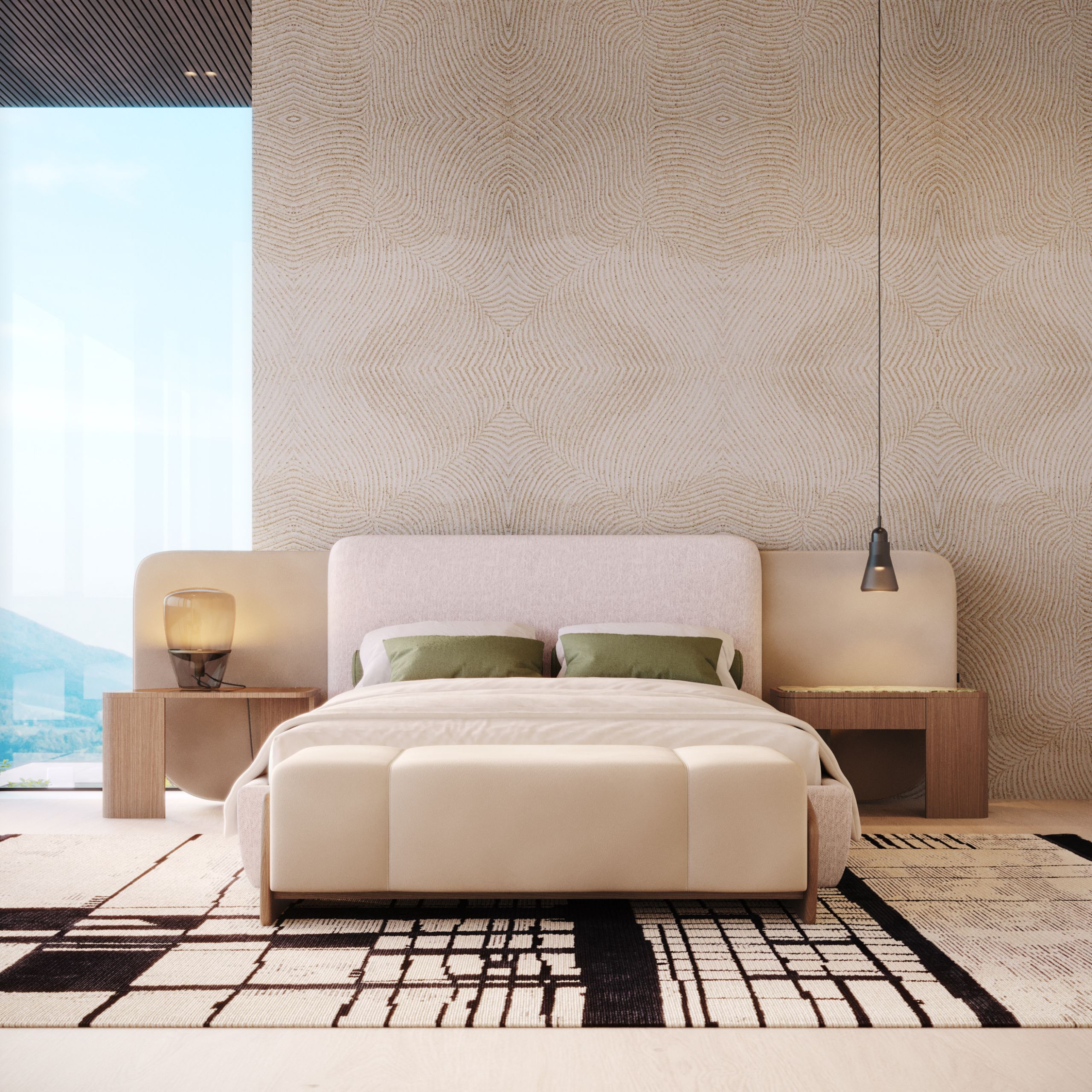 Деревянная тумбочка с ящиками и каменной столешницей Stylish Club Margem ARCH-00103775 - Вид №4