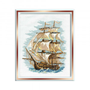 0479 Набор для вышивания Корабль 30 х 40 см RIOLIS Сотвори Сама