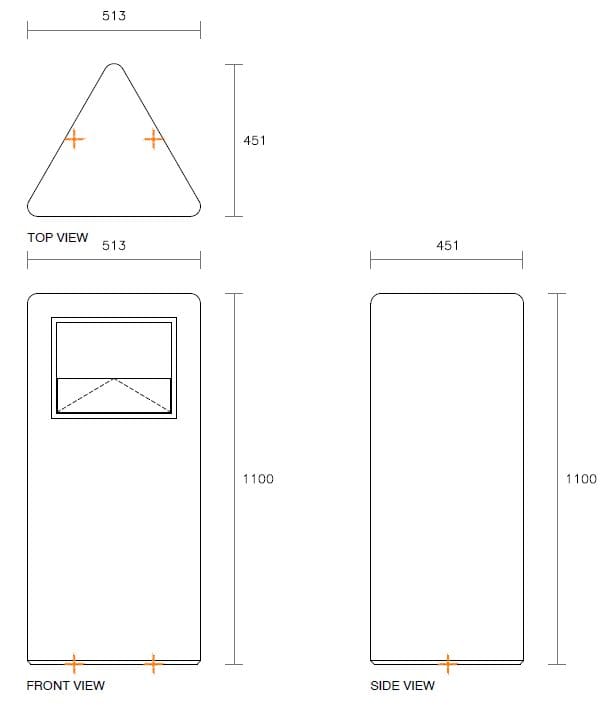 Пепельница для общественных мест из волокнистого бетона SIT Vida ARCH-00112602 - Вид №3