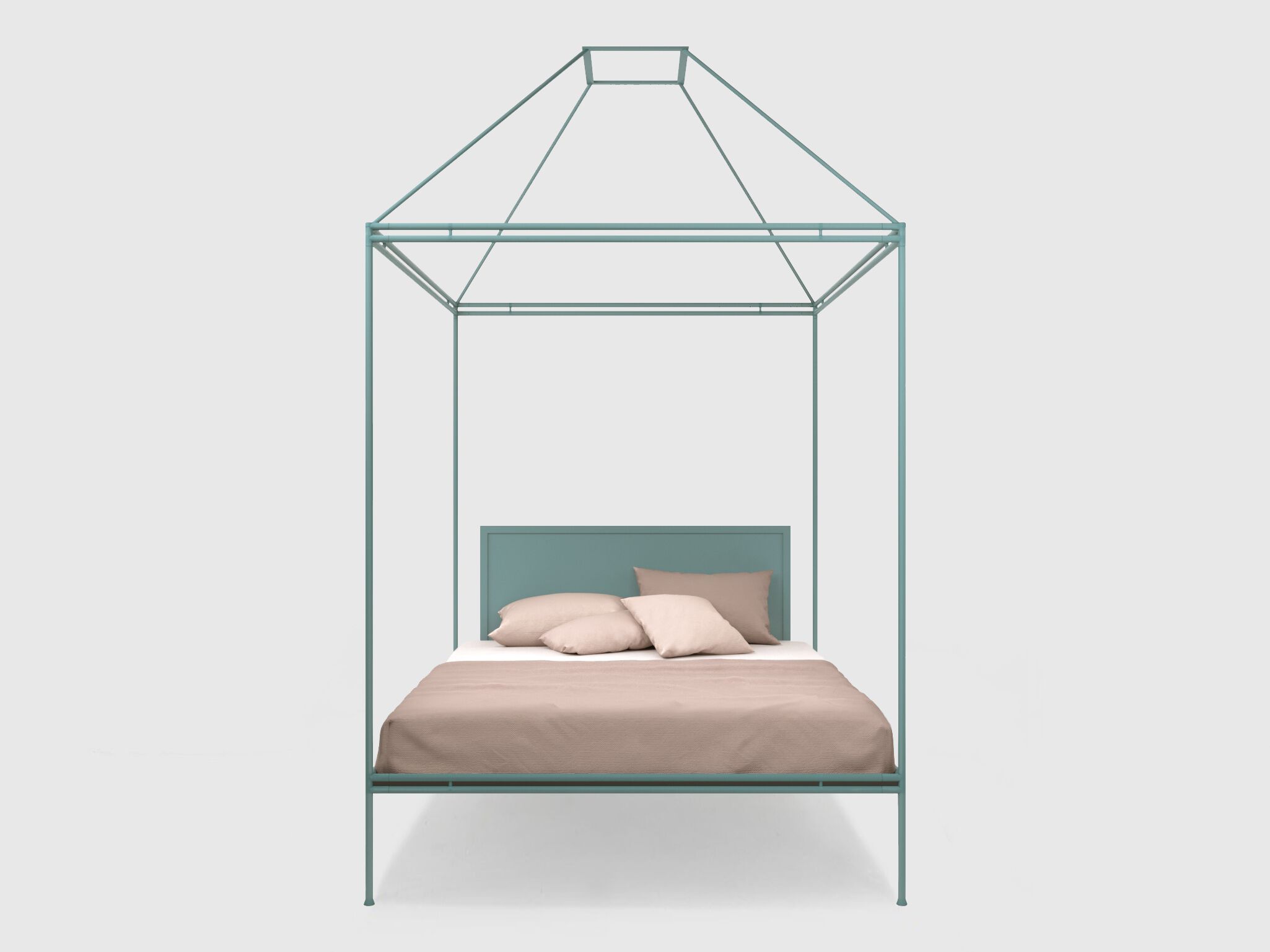 Двуспальная кровать из кованого железа с балдахином Lispi SOMMO ARCH-00081187