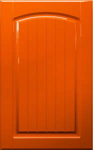 Фасады для кухни Кантри Фрезеровка «Арка сложная» Оранжевый глянец №185