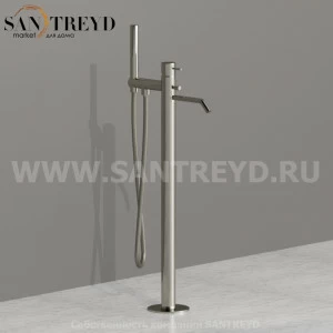 923094 Смеситель отдельностоящий для ванны, цвет Никель Kerasan Nolita Италия