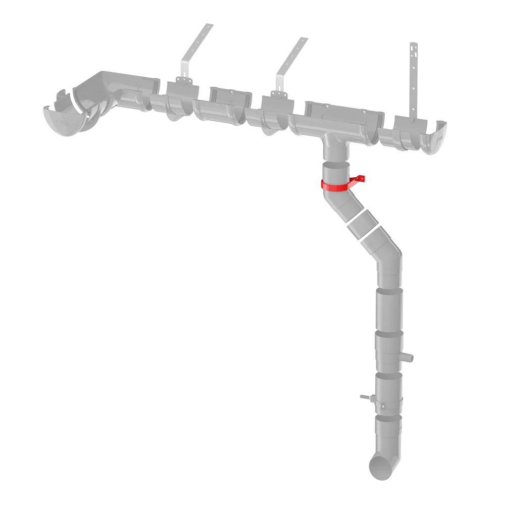 Хомут для водосточной трубы 82 мм цвет белый ТЕХНОНИКОЛЬ STLM-2027419 - Вид №2