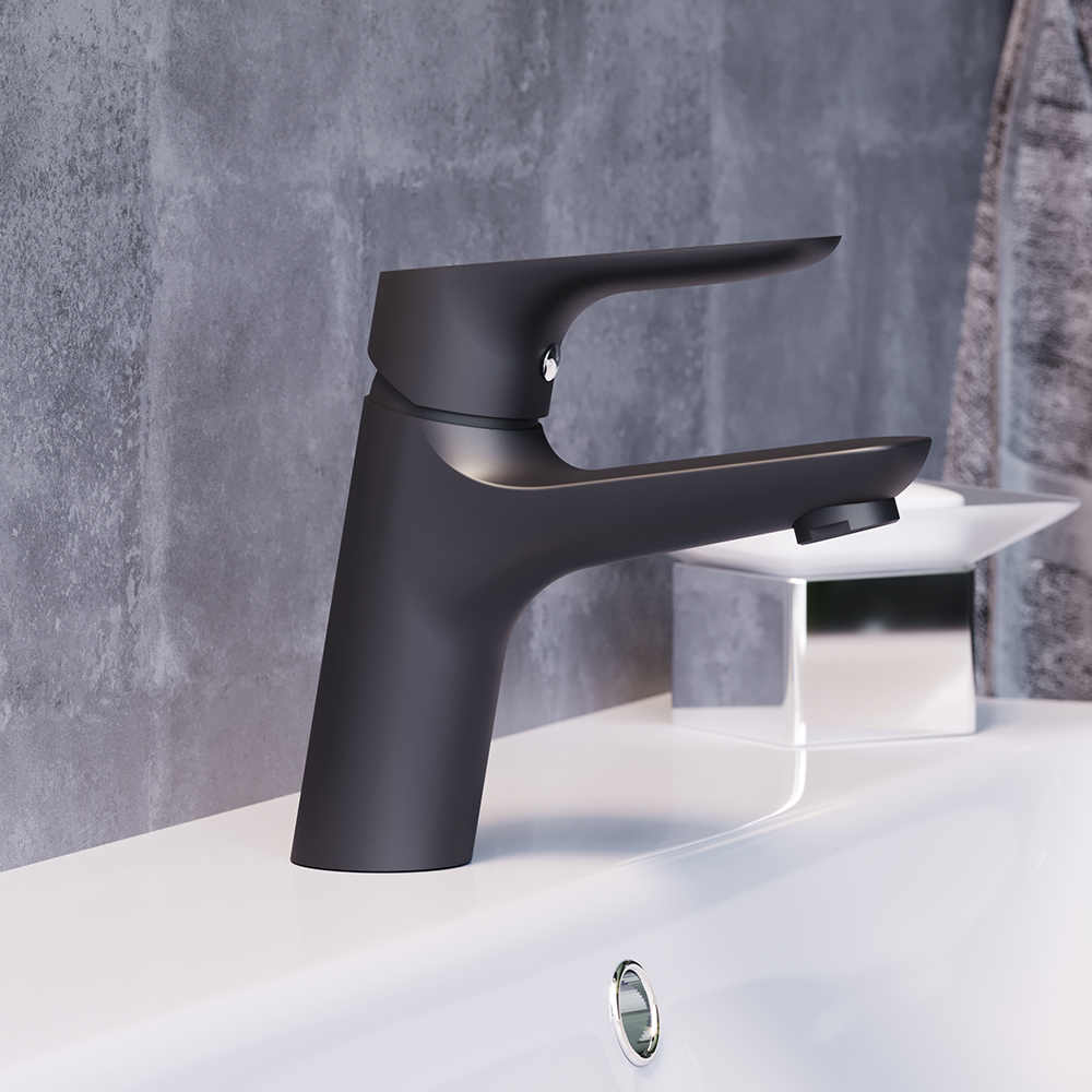 770210300 смеситель для умывальника черный Damixa Origin Bit  - Вид №1