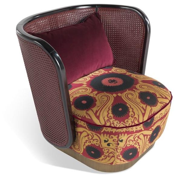 ETRO Home Interiors Кресло с обивкой из ткани с подлокотниками Caral sun-id-1487587 - Вид №1