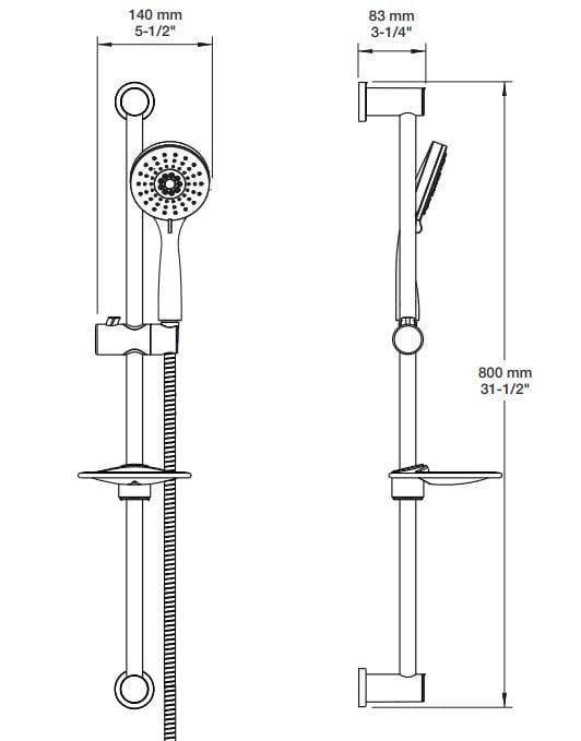 Встраиваемый набор для ванны с ручным душем BARIL PRO-2220-66 ARCH-00081266 - Вид №4