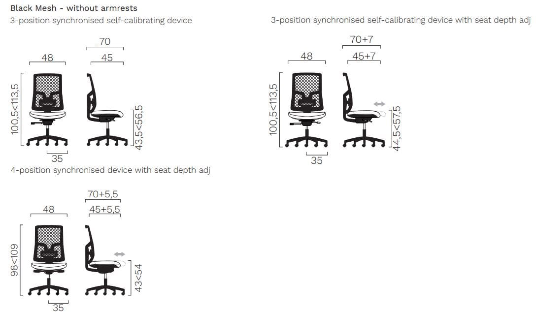 Сетчатый поворотный офисный стул с колесами и мягким сиденьем FREZZA Kiku ARCH-00104238 - Вид №8