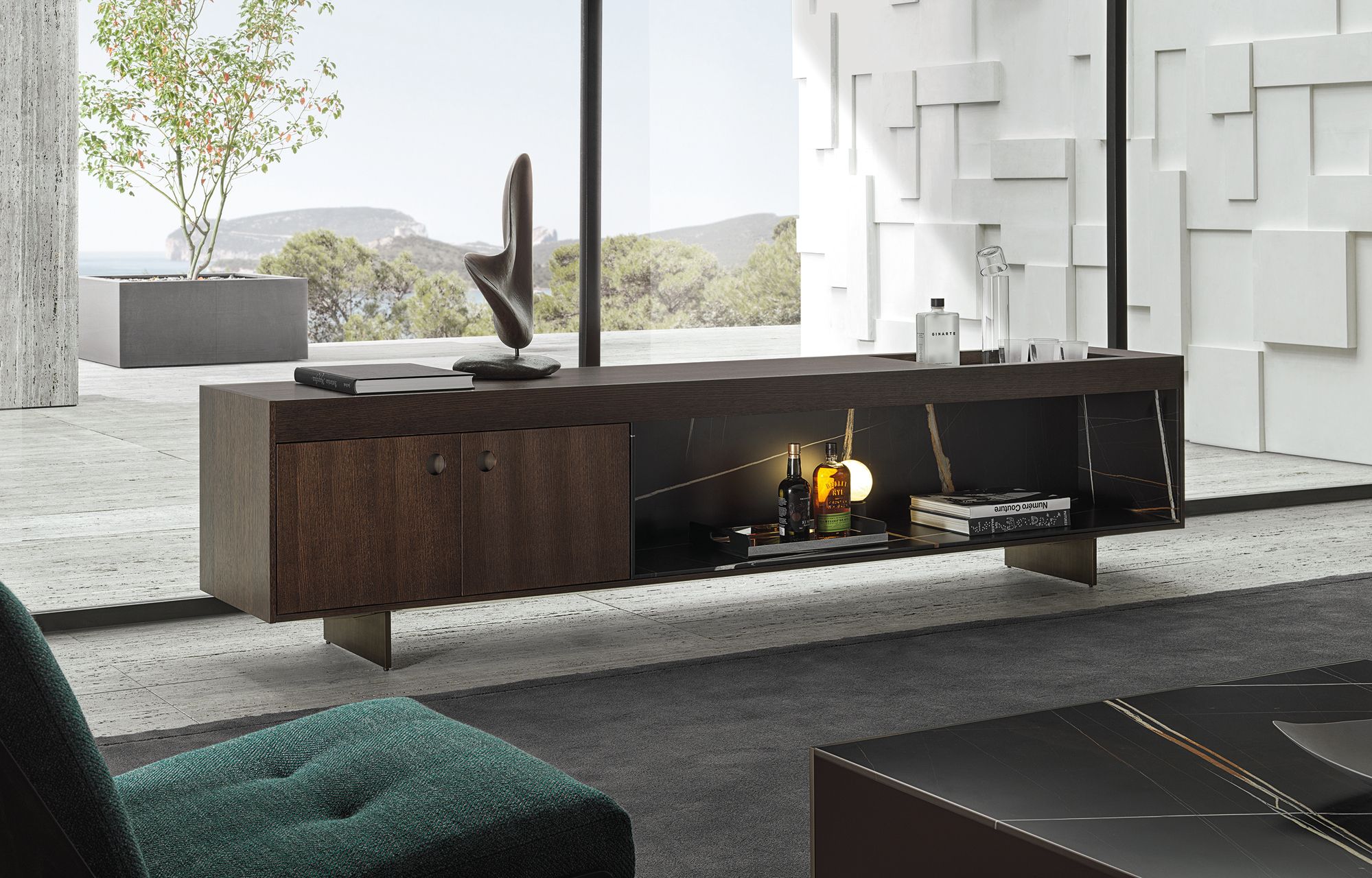 Мебель из дерева и мрамора Sahara Noir Minotti Boteco ARCH-00004756 - Вид №3