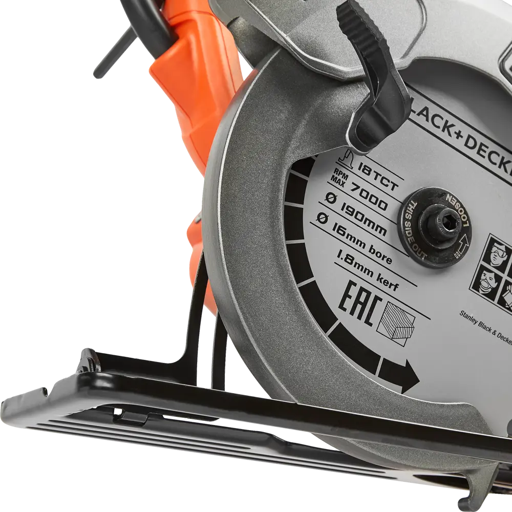Пила циркулярная сетевая Black&Decker CS1004, 1400 Вт, 190 мм BLACK + DECKER STLM-2085822 - Вид №4