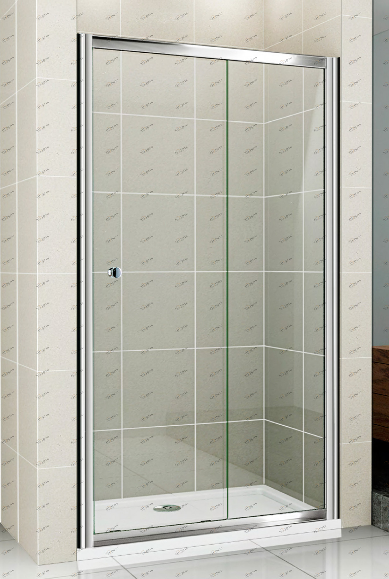 Душевая дверь в нишу CEZARES PRATICO-BF-1-125-P-Cr