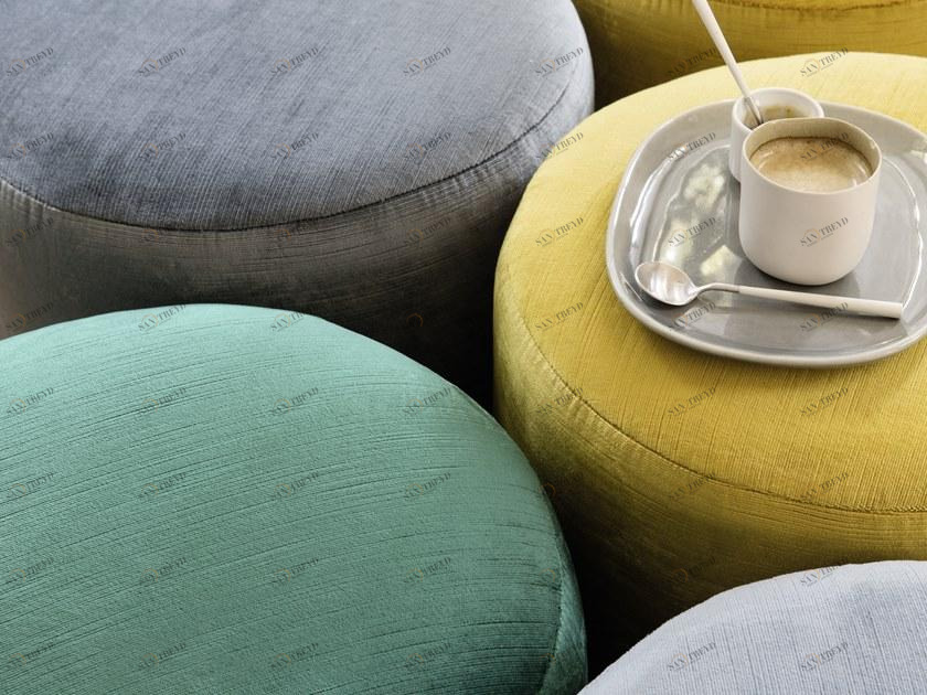 Élitis Однотонная моющаяся огнестойкая ткань Hotel particulier sun-id-1413903