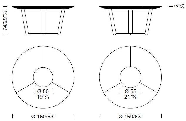Borzalino Круглый мраморный стол с ленивой сьюзан sun-id-1447946 - Вид №5
