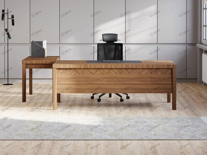 Ersa Прямоугольный рабочий стол из фанерованной древесины Kith sun-id-1416475