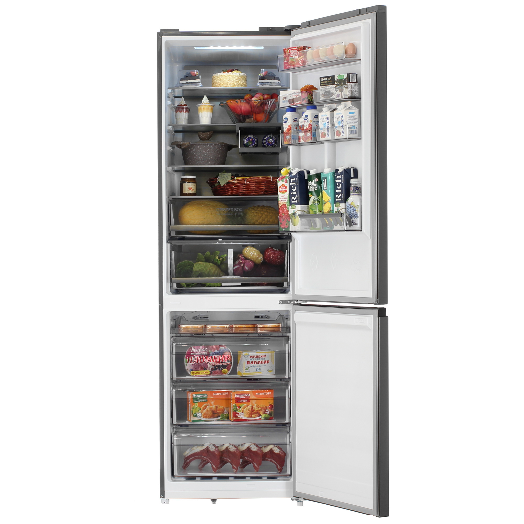 9142712 Холодильник с морозильником   Eigen Stark R01B серебристый STDN-0099903 - Вид №5