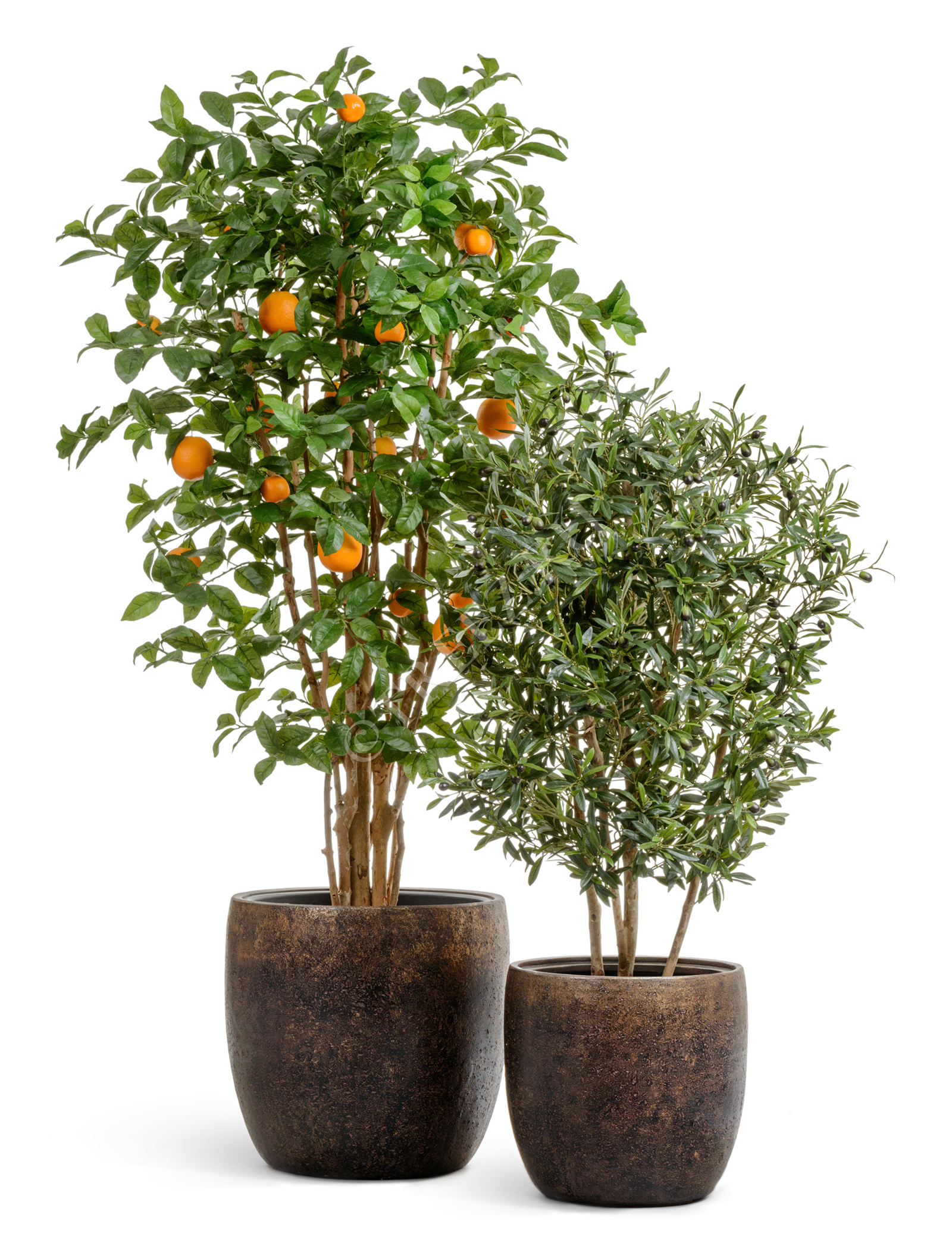 41.3321-04-050-RM-40 Кашпо  Effectory - серия Metal - Конус-чаша - Rough с золотой патиной Цветочная коллекция  - Вид №4