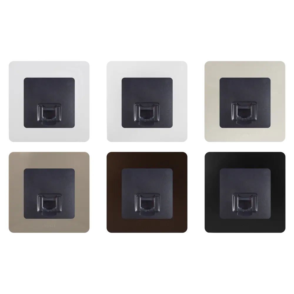 Розетка компьютерная Legrand Etika RJ45 антрацит для скрытого монтажа 17367888 STLM-1371328 - Вид №1