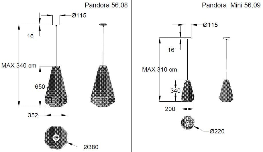 Металлический подвесной светильник Bontempi Casa PANDORA ARCH-00129653 - Вид №3