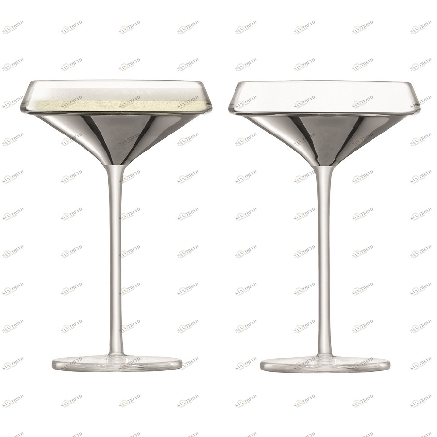 Набор из 2 бокалов-креманок 240 мл платина Space LSA INTERNATIONAL SPACE 00-3863230 Прозрачный;серебро