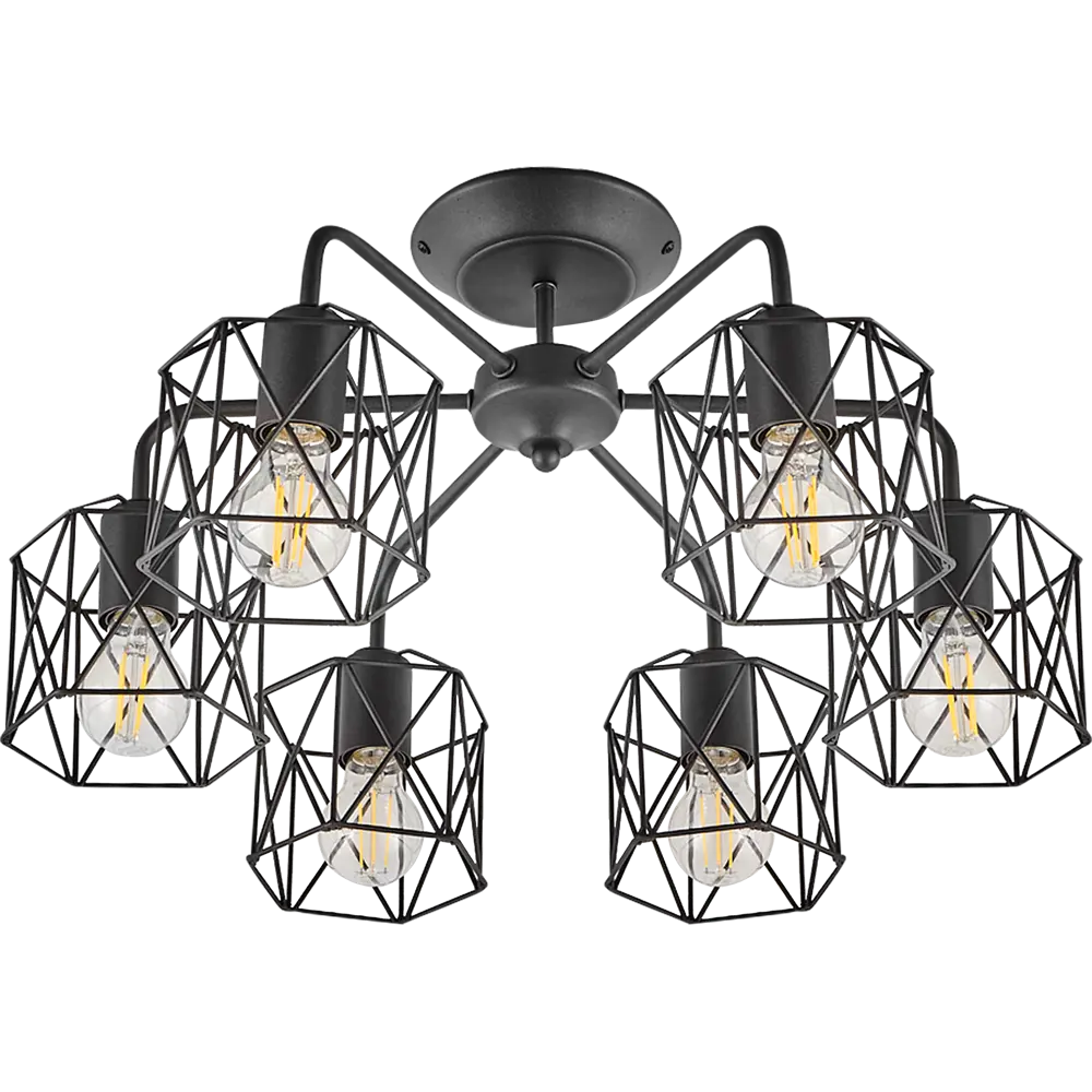 Люстра Vitaluce Актавия - элегантное черное освещение для гостиной 83139322 STLM-0039284 - Вид №2