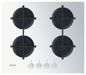 90572725 Газовая варочная панель ING 61T/WH 4 конфорки цвет белый STLM-0289336 INDESIT