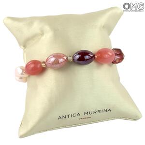 3963 ORIGINALMURANOGLASS Браслет Лепестки - Коллекция Antica Murrina - муранское стекло Original Murano Glass OMG 19 см