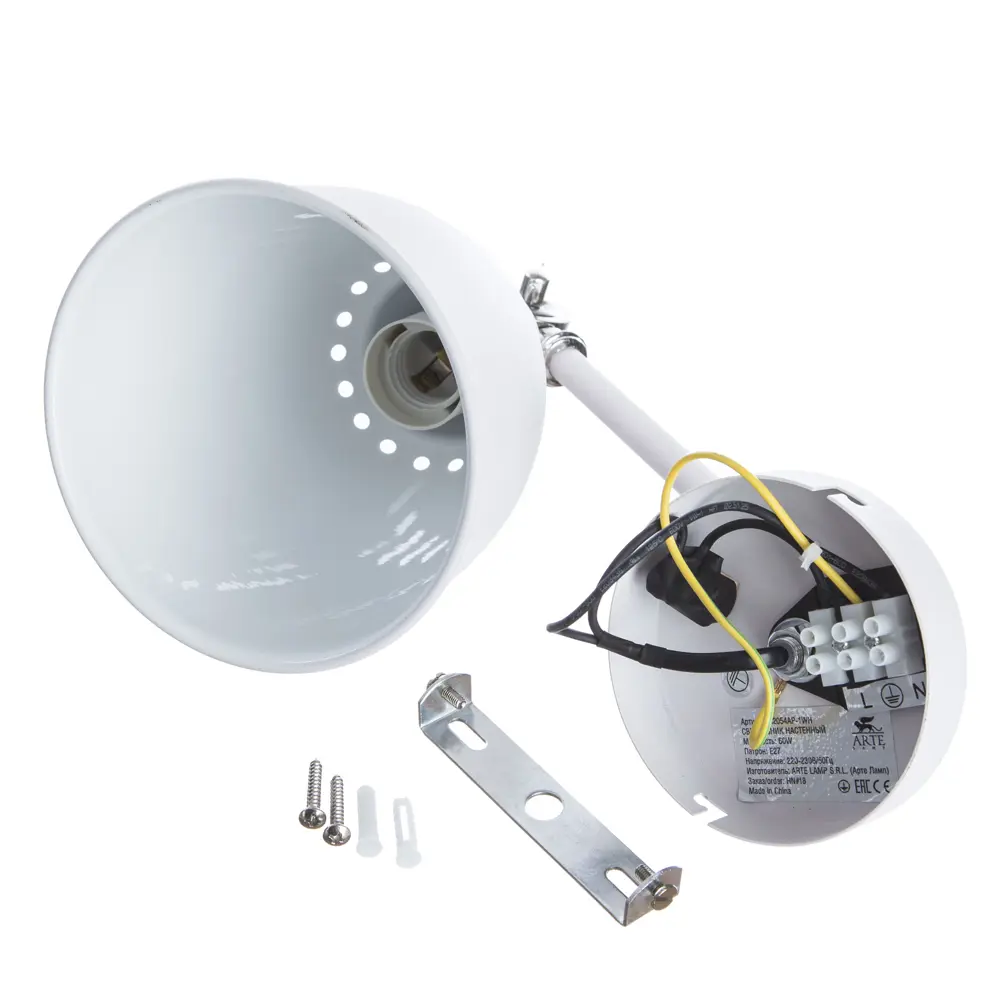 Бра Braccio 1xE27x60 Вт цвет белый матовый 18639021 STLM-2184411 Arte Lamp  - Вид №6