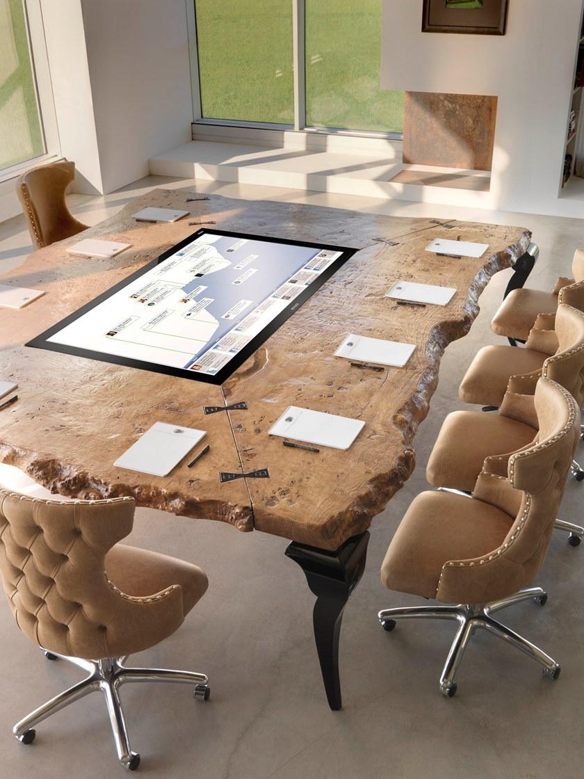 Bizzotto Прямоугольный деревянный мультимедийный стол для совещаний Sidney sun-id-1377487 - Вид №1