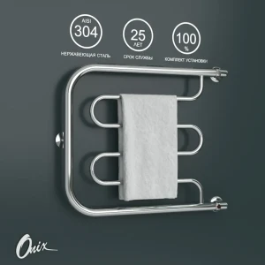 91234747 Полотенцесушитель водяной е-образный Onix Country turn right 60x50 см 3/4" нержавеющая сталь цвет хром STLM-1435519