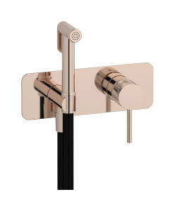 Внешние части гигенического душа со смесителем. WE ARE IB id706rs Rose Gold Industria