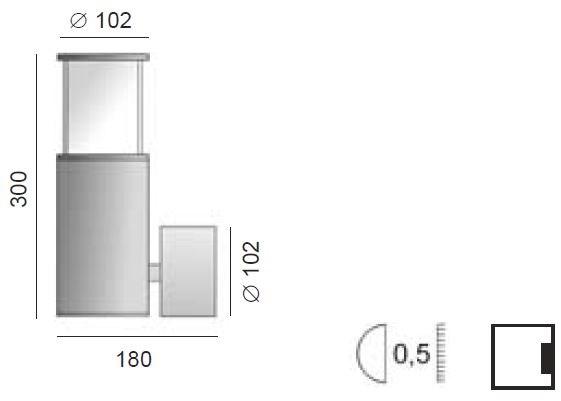 BEL-LIGHTING Бра для наружного освещения из нержавеющей стали Atrex 790a. e2. 04  - Вид №1