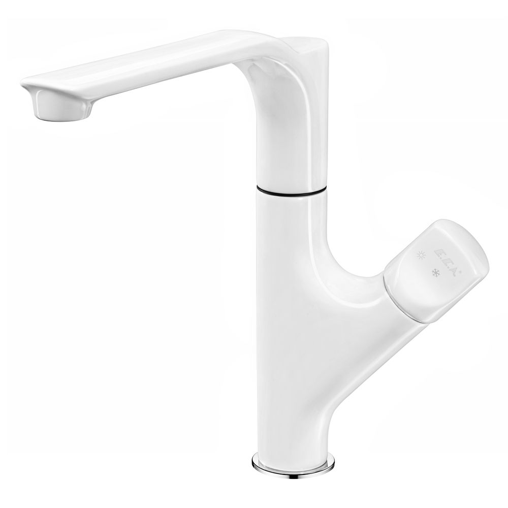 104118063st  Смеситель для мойки Myra - белый - экономия воды Eca 