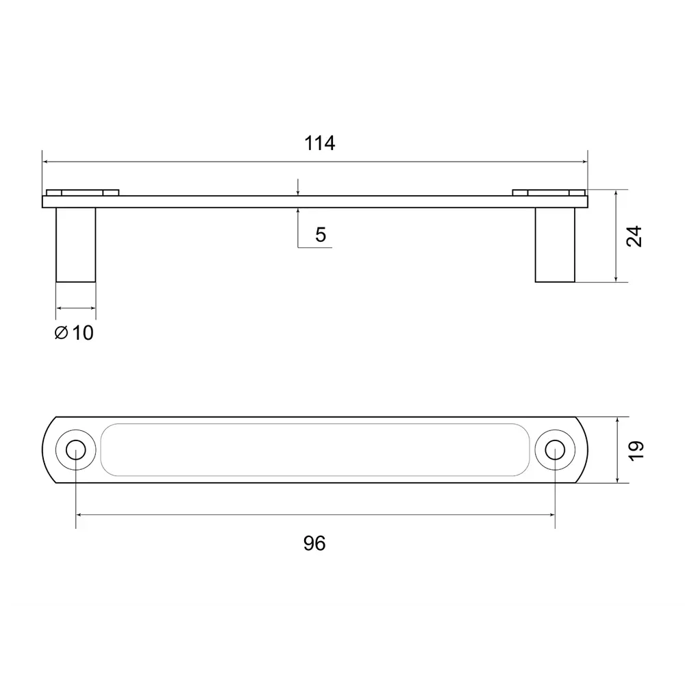 86899824 Ручка-скоба мебельная Kooning ЦАМ 96 мм цвет матовый черный STLM-1003594 PALLADIUM  - Вид №2
