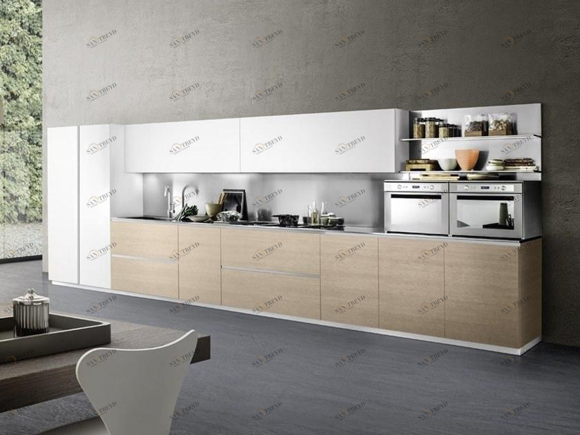 Composit Лакированная линейная кухня со встроенными ручками Linea sun-id-1447255