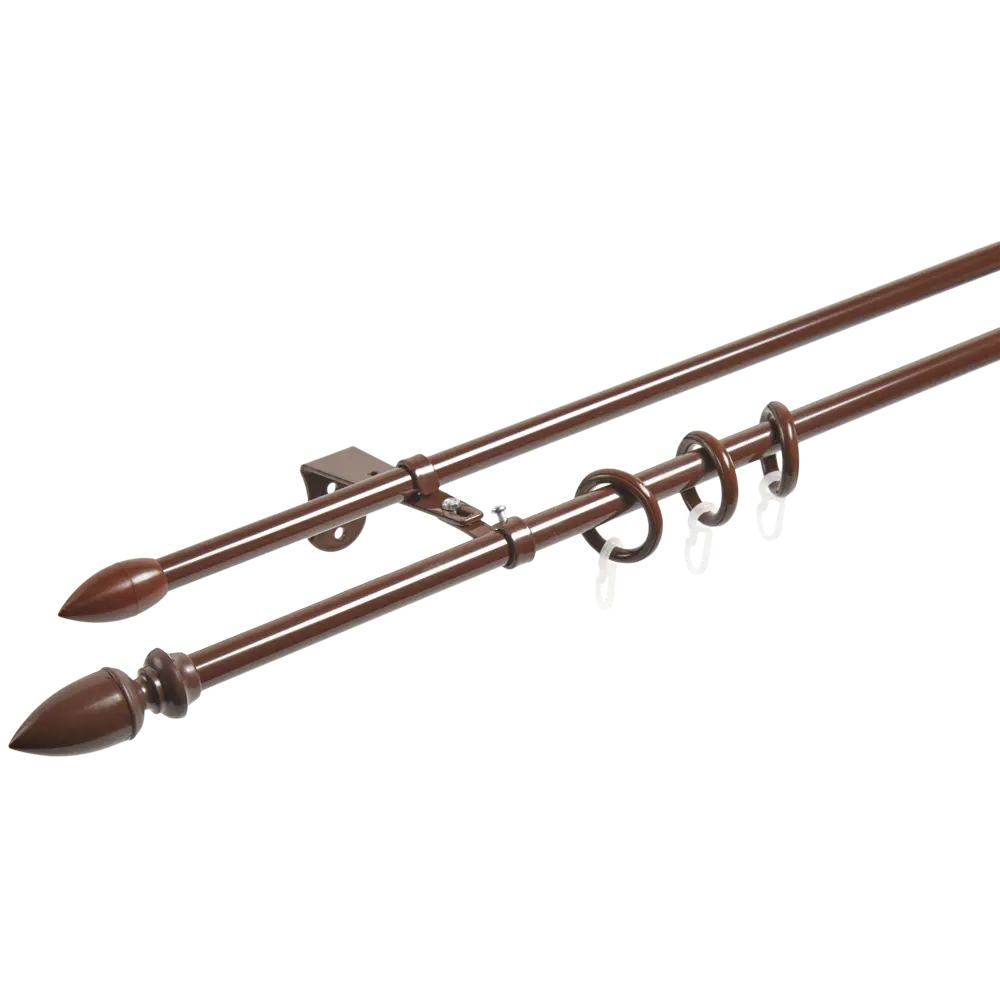 Карниз двухрядный Gracia 160 см металл цвет коричневый АРТ-ДЕКОР STLM-2035590