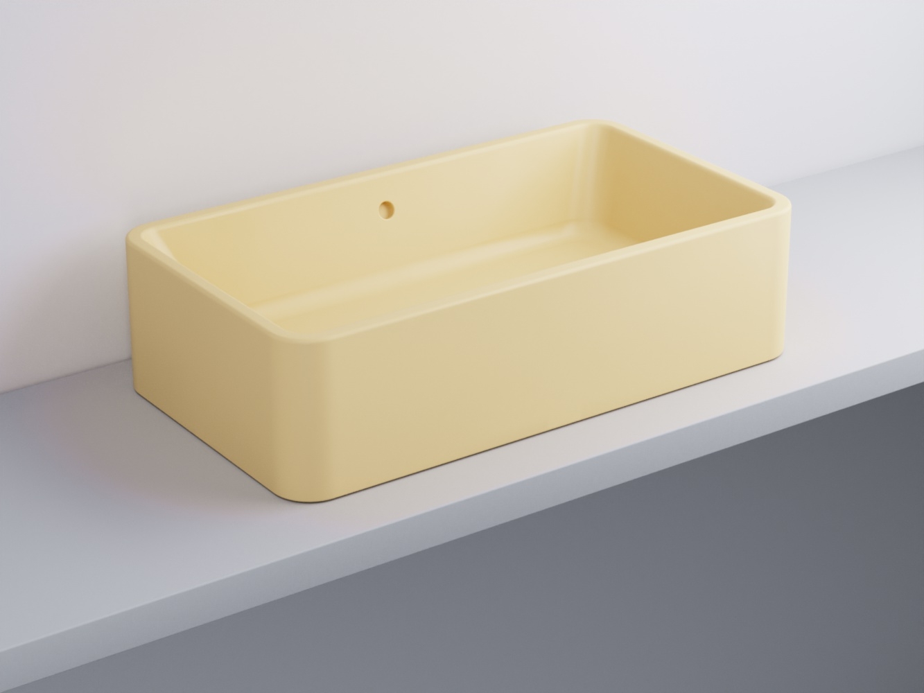 SHLAA7520-CN Раковина накладная прямоугольная с переливом 75 x 20 h cielo Shui Ceramica Cielo