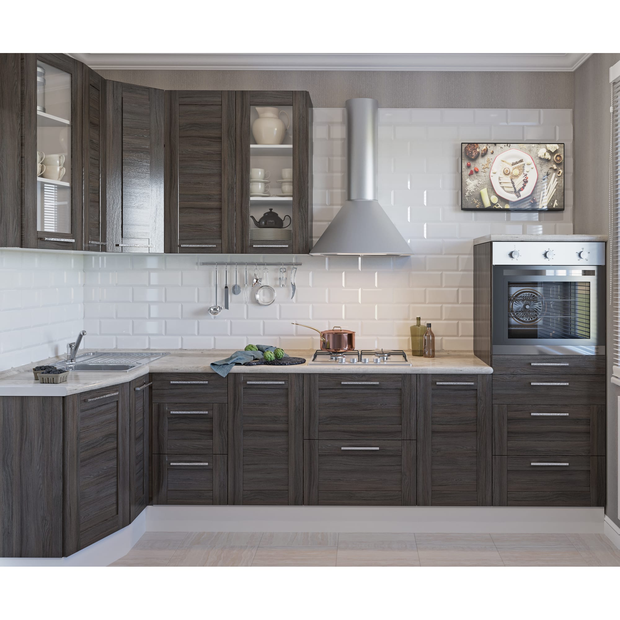 13745095 Плитка настенная Marfil 10x20 см, 1 м2 цвет бежевый Toscana Santreyd - Вид №3