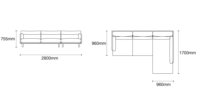 Тканевый диван с полуостровом Case LINN ARCH-00075413 - Вид №31