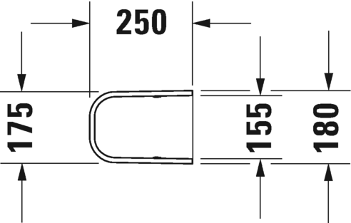 0858320000 Полупьедестал для раковины овальная Duravit Happy D.2 - Вид №3