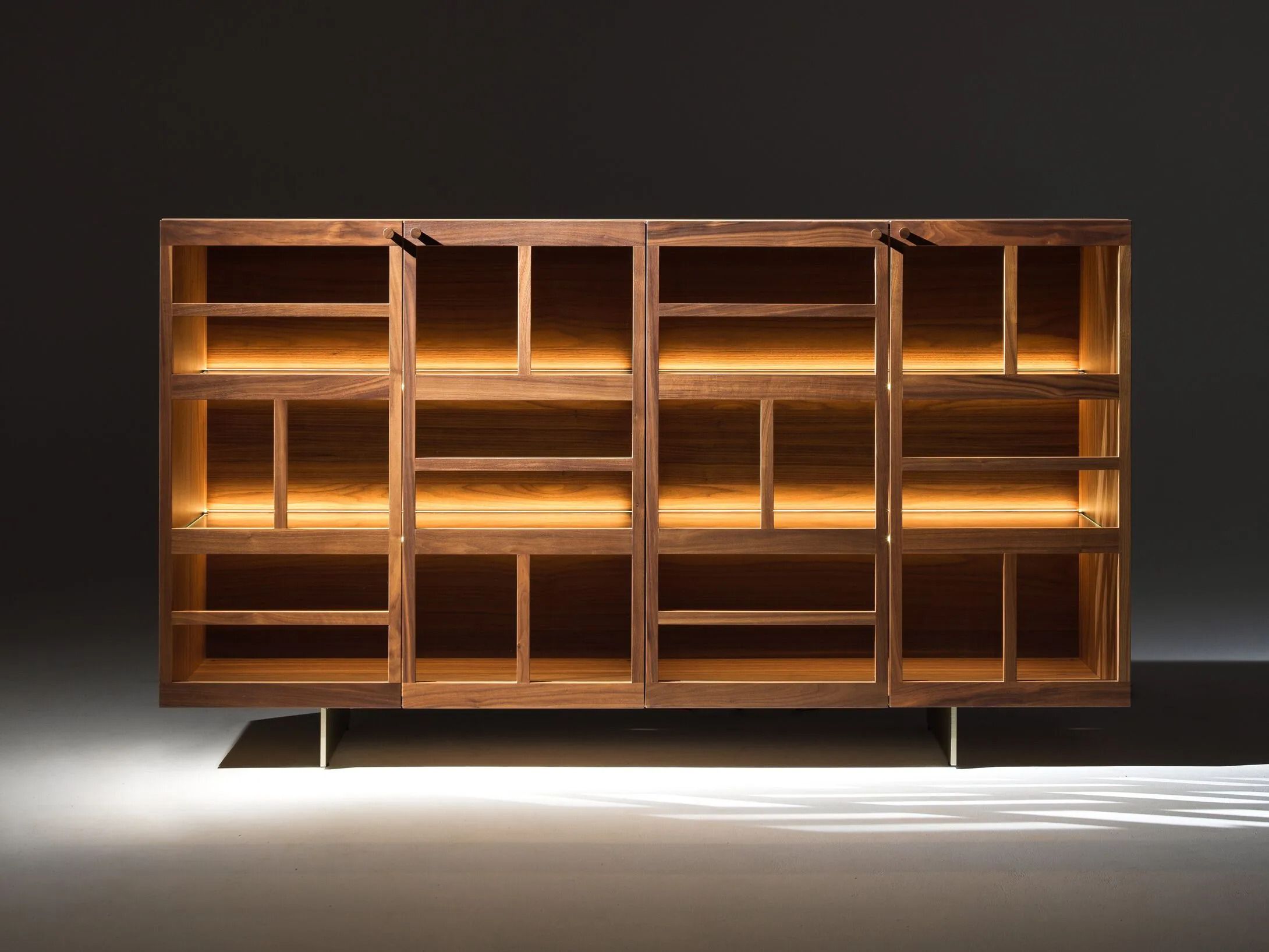Wood and glass sideboard with integrated lighting Casamania & Horm Torii ARCH-00098110
