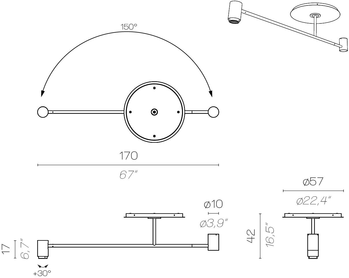 Contardi Светодиодный потолочный светильник sun-id-1372895 - Вид №7