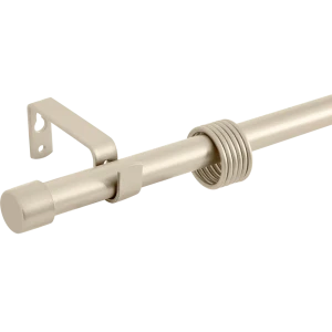 Карниз однорядный раздвижной d19/16 мм заглушка 160-320 см цвет сталь