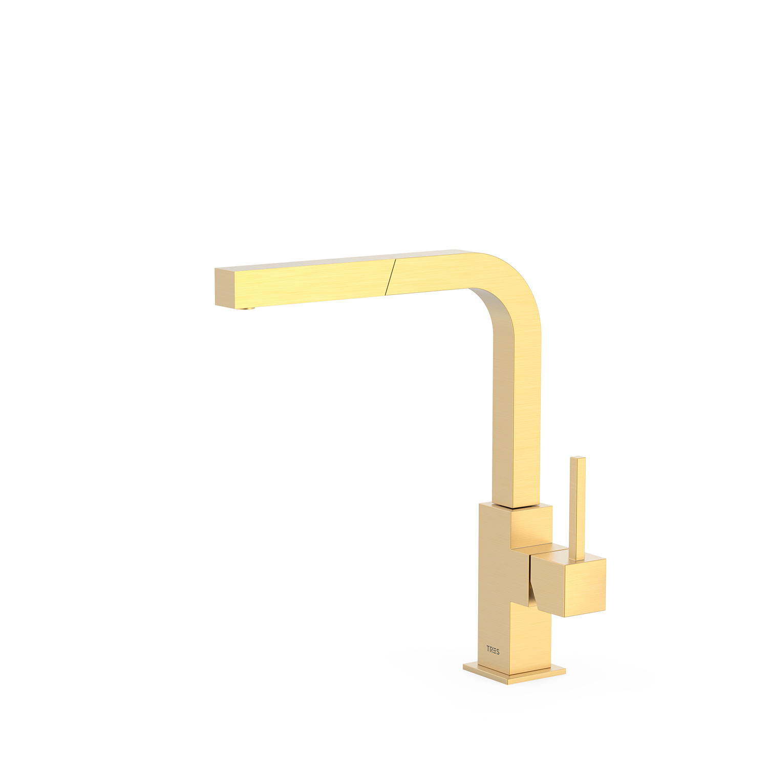 КУХОННЫЙ смеситель с одной ручкой и выдвижным носиком для кухни-006437OM TRES Kitchen