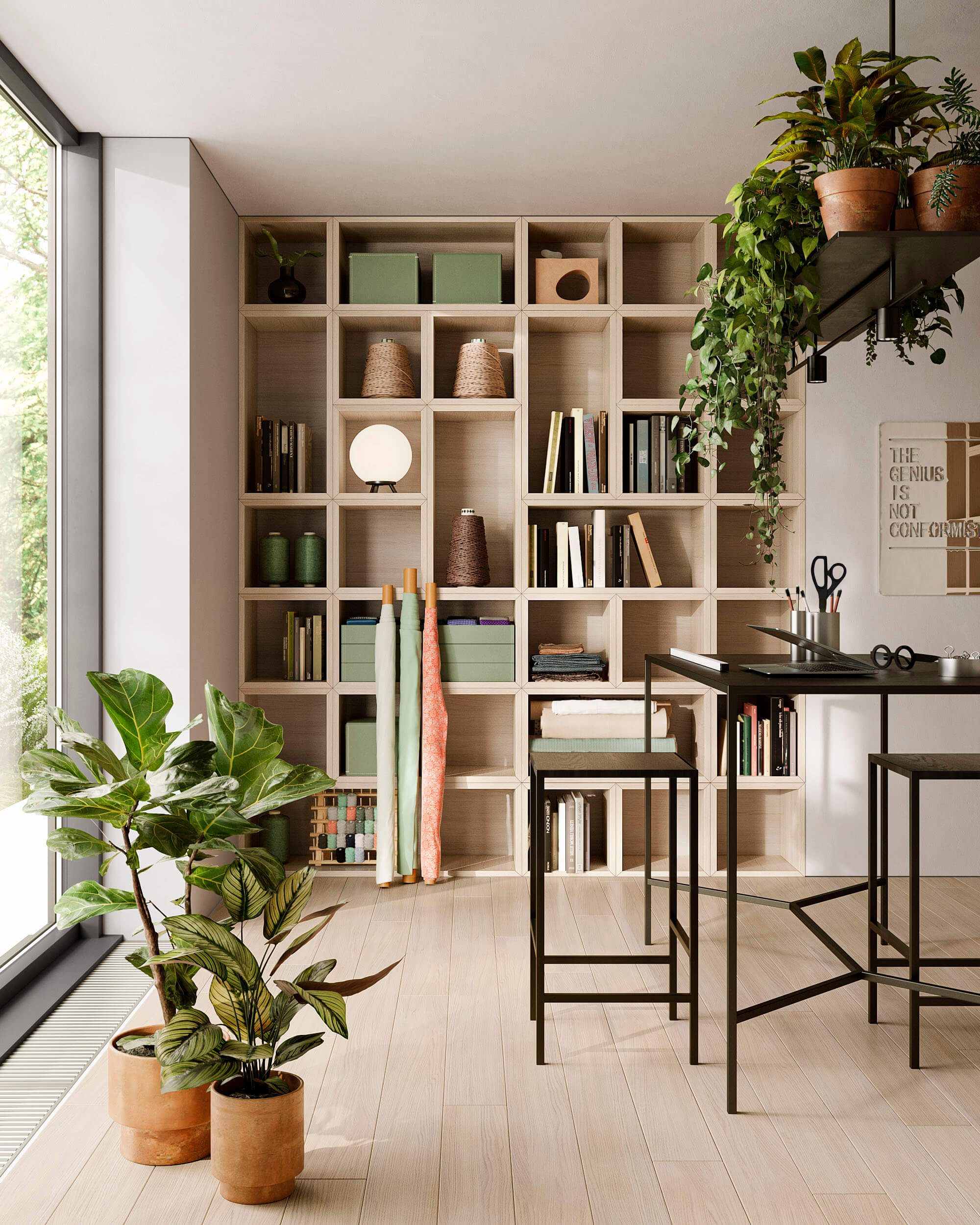 Высокий деревянный стол GAROFOLI INDUSTRIAL ARCH-00027812 - Вид №1